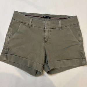 Dear John Olive Green Denim Finished Cuff Shorts - Size 29